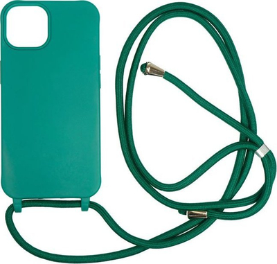 Këllëf me varëse Mobile Origin Lanyard Case, për iPhone 15, TPU i butë, jeshile e errët