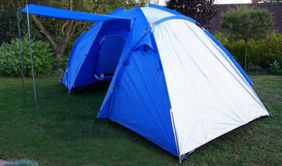 Семејна шатра KUBISPORT Family Tent, 4 лица, две спални соби, зелена