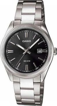 Orë dore Casio LTP-1302PD-1A1VEG, për gra, çelik inox, argjend