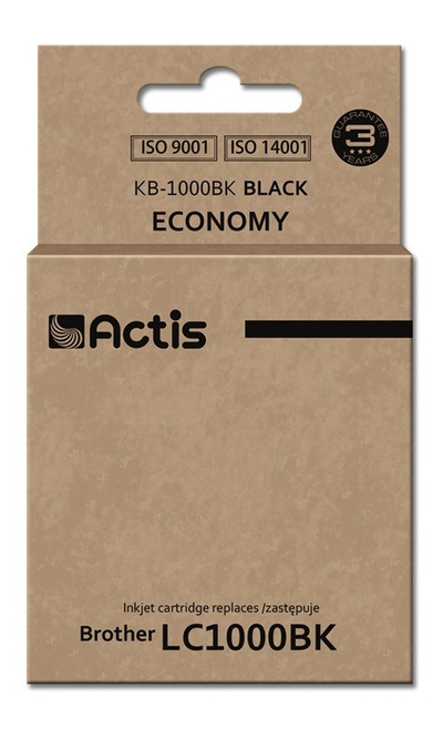 Ngjyrë për printer Actis KB-1000BK (zëvendësim për Brother LC1000BK/LC970BK), 36 ml, e zezë