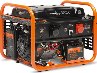 Gjenerator Daewoo GDA 7500DPE-3, 6500 W, trefazor, portokalli