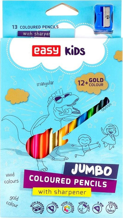 Llapse me ngjyra EASY Jumbo Triangular, set 13 copë, shumëngjyrëshe