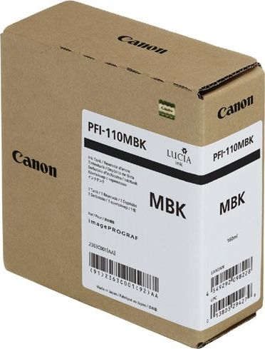 Kasetë boje Canon PFI-110MBK, 110 ml, matte black, e zezë