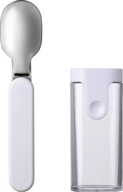 Lugë palosëse Mepal Ellipse, çelik inox, me kuti mbajtëse, e bardhë