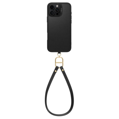 Kapak telefoni Spigen Cyrill Kajuk MagSafe Classic Charm për iPhone 16 Pro, me rrip, i zi