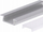 Profil LED Prescot B3775ANODA, 2m, alumini, i bardhë