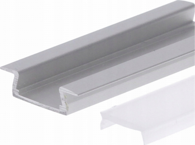 Profil LED Prescot B3775ANODA, 2m, alumini, i bardhë