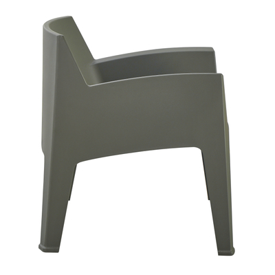 Karrige lounge oborri SLEEK HM6365.05, polipropilen, 62x68x73 cm, jeshile ulliri e errët