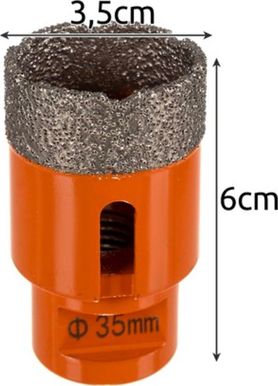 Freza diamant Bigstren Diamond Drill 22875, 35mm, lidhje M14, portokalli