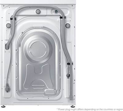 Lavatriçe-tharëse Samsung WD5500T, frontale, bardh e zi