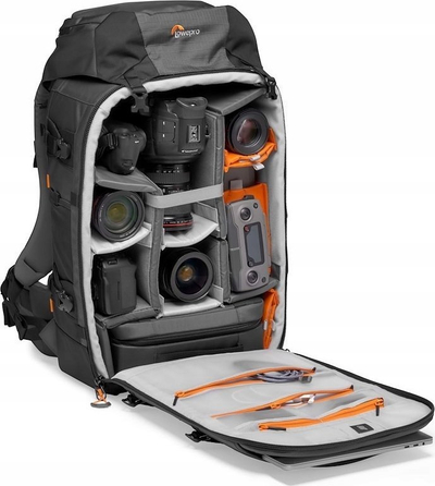 Çantë shpine fotografike Lowepro Pro Trekker BP 550 AW II, për DSLR dhe Mirrorless, hapësirë për laptop 15", gri