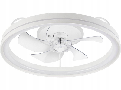 Llambë tavani me ventilator Lamkur FARGO 49885, LED 3000K, e bardhë