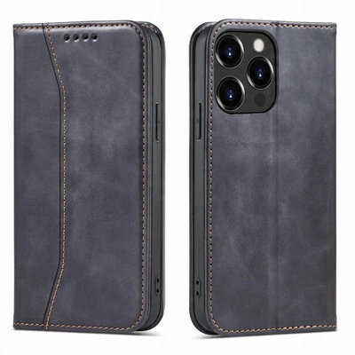 Këllëf portofol Hurtel Magnet Fancy për iPhone 14 Plus, me stand, i zi