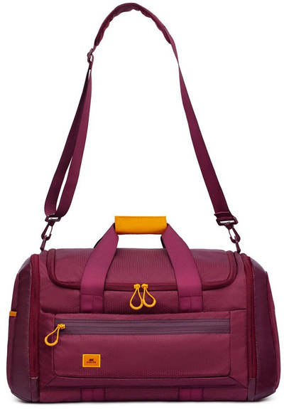 Çantë udhëtimi Riva Dijon 35L, 35L, e kuqe burgundy me të verdhë