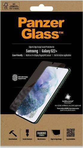 Mbrojtës ekrani PanzerGlass Tempered Glass për Samsung Galaxy S22 Plus, antibakterial, transparent