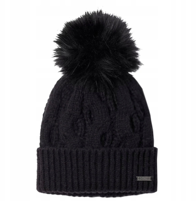 Kapelë dimërore Columbia Boundless Days Cable Knit Pom Beanie W, e zezë