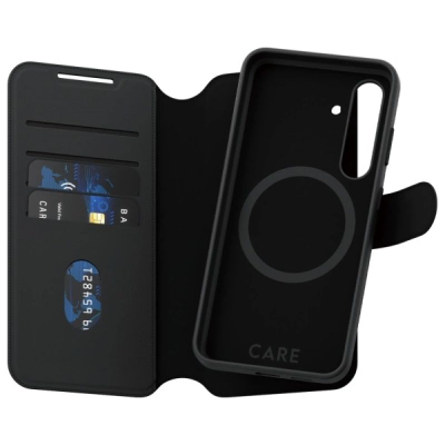 Këllëf-portofol PanzerGlass CARE Tango Two-in-One, me Qi, për Samsung Galaxy S24, i zi