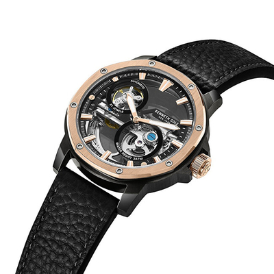 Orë për meshkuj Kenneth Cole Automatic Skeleton KCWGE0033702, e zezë