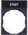 Pllakë përshkruese Schneider Electric ZBY2303, etiketë START, 30x40mm, e bardhë