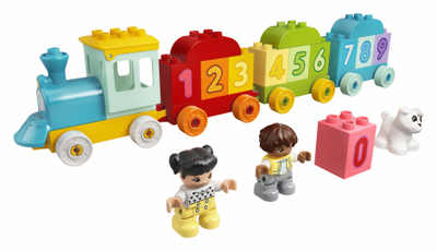 Lodër edukative Number Train Learn to Count, mësim numrash, shumëngjyrëshe