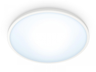 Llambë tavani WiZ LED Super Slim, 14W, e rrumbullakët, e bardhë