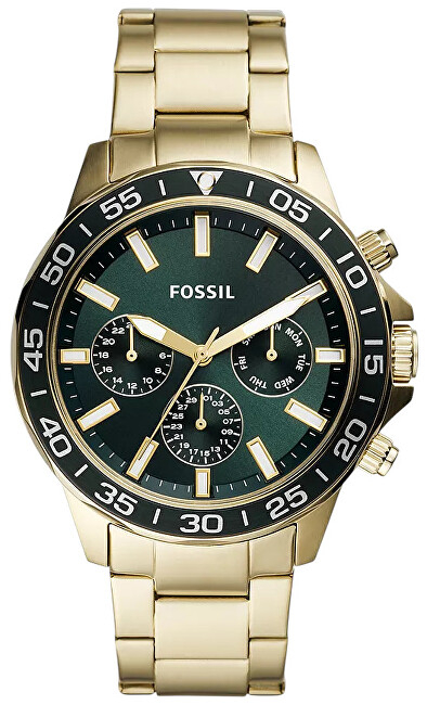 Orë dore për meshkuj Fossil Bannon Multifunction BQ2493, e artë