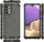 Mbrojtëse telefoni Honeycomb për Samsung Galaxy A03s, hibride TPU, anti–shok, e zezë transparente