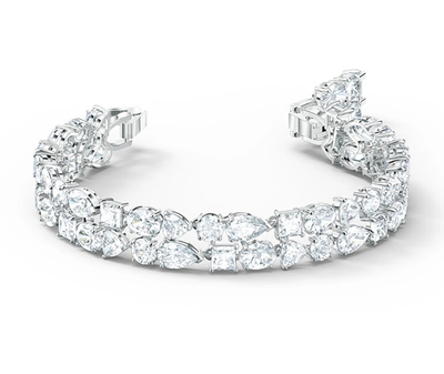 Byzylyk për femra Swarovski Tennis Deluxe Bracelet, i argjendtë