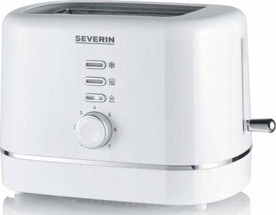 Toaster Severin AT 4324, funksion shkrirjeje, 2 feta, i bardhë
