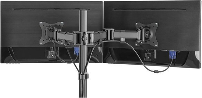 Kлип за маса Ultradesk UD-SKEL-DB, за 2 монитори 17"-30", VESA 75x75 100x100, црна