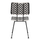 Karrige metalike Allegra HM5693, thurje wicker, 46x56x88cm, e zezë bardh