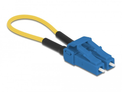 Adapter loopback fibrë optike Delock 86924, LC UPC, single mode 9/125 µm, blu e verdhë