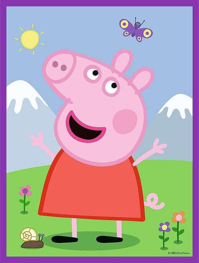 Puzzle për fëmijë Clementoni Baby Maxi, 2x10 pjesë, Peppa Pig, shumëngjyrëshe