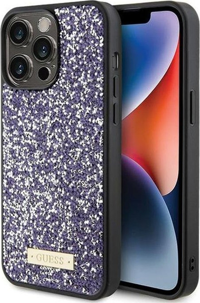 Kapak telefoni Guess GUHCP15LPFGSBSP për iPhone 15 Pro 6.1", hardcase me kristale, lejla