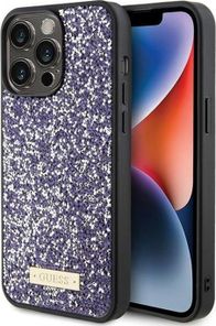 Mbulesë telefoni Guess GUHCP15LPFGSBSP për iPhone 15 Pro 6.1", hardcase me kristale, lejla