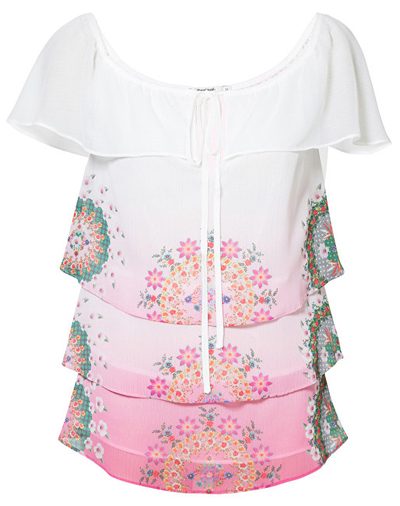 Bluzë Desigual Alyssa 19SWBW89 3012, e bardhë/rozë L