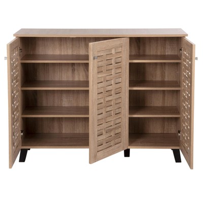 Raft për këpucë Prody melamine Sonama 3-dyersh 115×34×89 cm (HM9610.02)