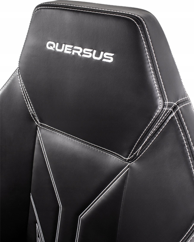 Karrige gaming QUERSUS VAOS.2.3 White Accent, mbështetje lumbare, krahë 4D, e zezë e bardhë