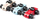 Set lodrash druri Cubika Wooden Racing Cars, 3 makina garuese, 18m+