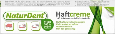 Леплив крем за протези NaturDent Adhesive Cream, силна фиксација, 100% вегански