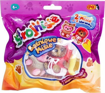 Set lodrash Fashionista Fairy Tale Bears, 2 arusha, veshje Kapuçkuqa e Kuqe dhe Princeshë me fustan të verdhë