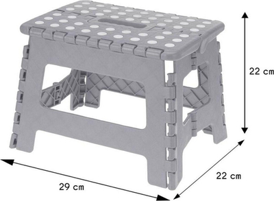 Tabure palosëse Home &amp; Styling Collection, plastike, 22 cm, gri