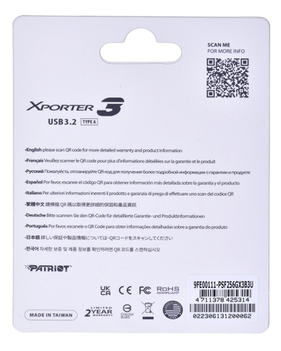 USB PARTIOT FLASHDRIVE Xporter 3 Type A, 256 GB, USB Type-A