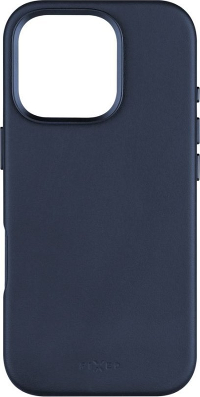 Mbulesë telefoni FIXED MagLeather për iPhone 16 Pro, lëkurë, MagSafe, blu e errët
