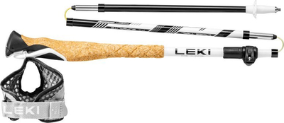 Shkopinj trekking Leki CT FX Superlite Compact, karbon, 100–120 cm, të zinj