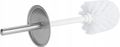 Furçë WC Zeller çelik inox 18401, me mbajtëse, ngjyrë argjendtë