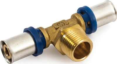 Tee presimi për tuba LINE 5S00, 20x1/2 M, bronz, çelik inox