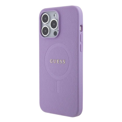 Mbulesë telefoni Guess Saffiano MagSafe GUHMP15XPSAHMCU, për iPhone 15 Pro Max 6.7", lejla