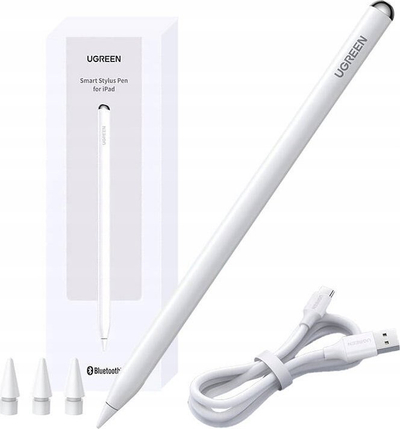 Laps stilolaps Ugreen Smart Stylus Pen për iPad, me Bluetooth, USB C, i bardhë