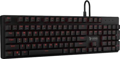 Tastierë Savio Tempest RX FULL, US, e zezë (SAVGK-TEMPEST FULL RED)